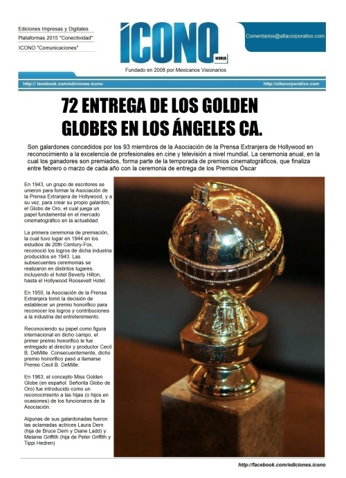 72th The Golden GLOBES